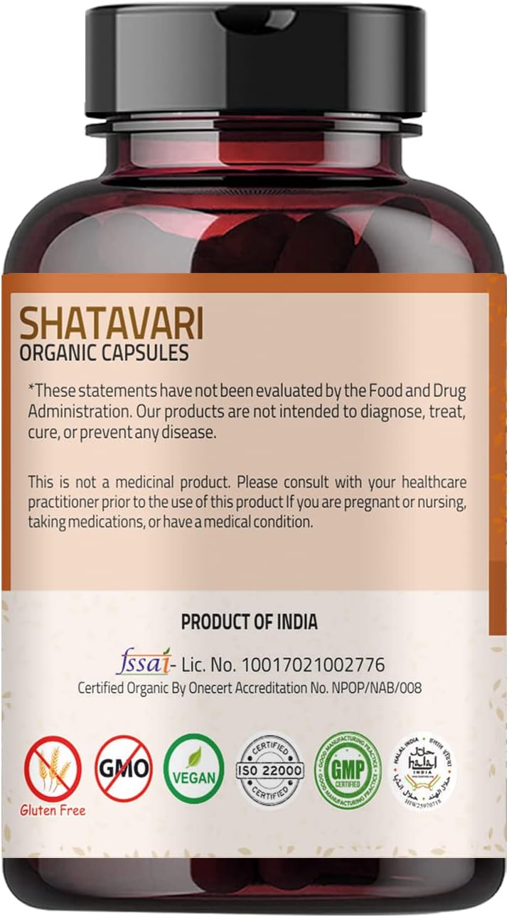 Organic Shatavari Capsules 1000mg - Ayurvedic Lactation Supplement for Women - 90 Capsules