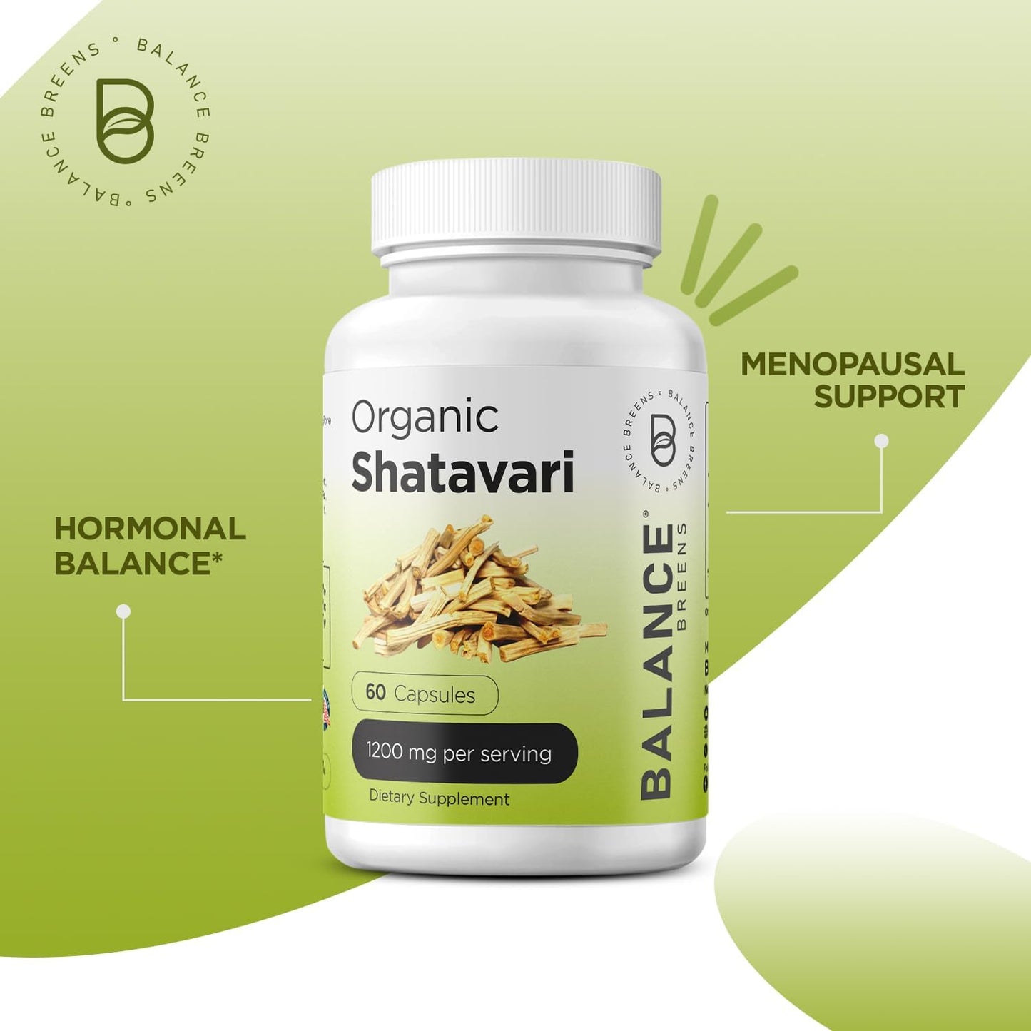 Organic Shatavari Capsules 1200mg - Lactation Support & Hormonal Balance for Women