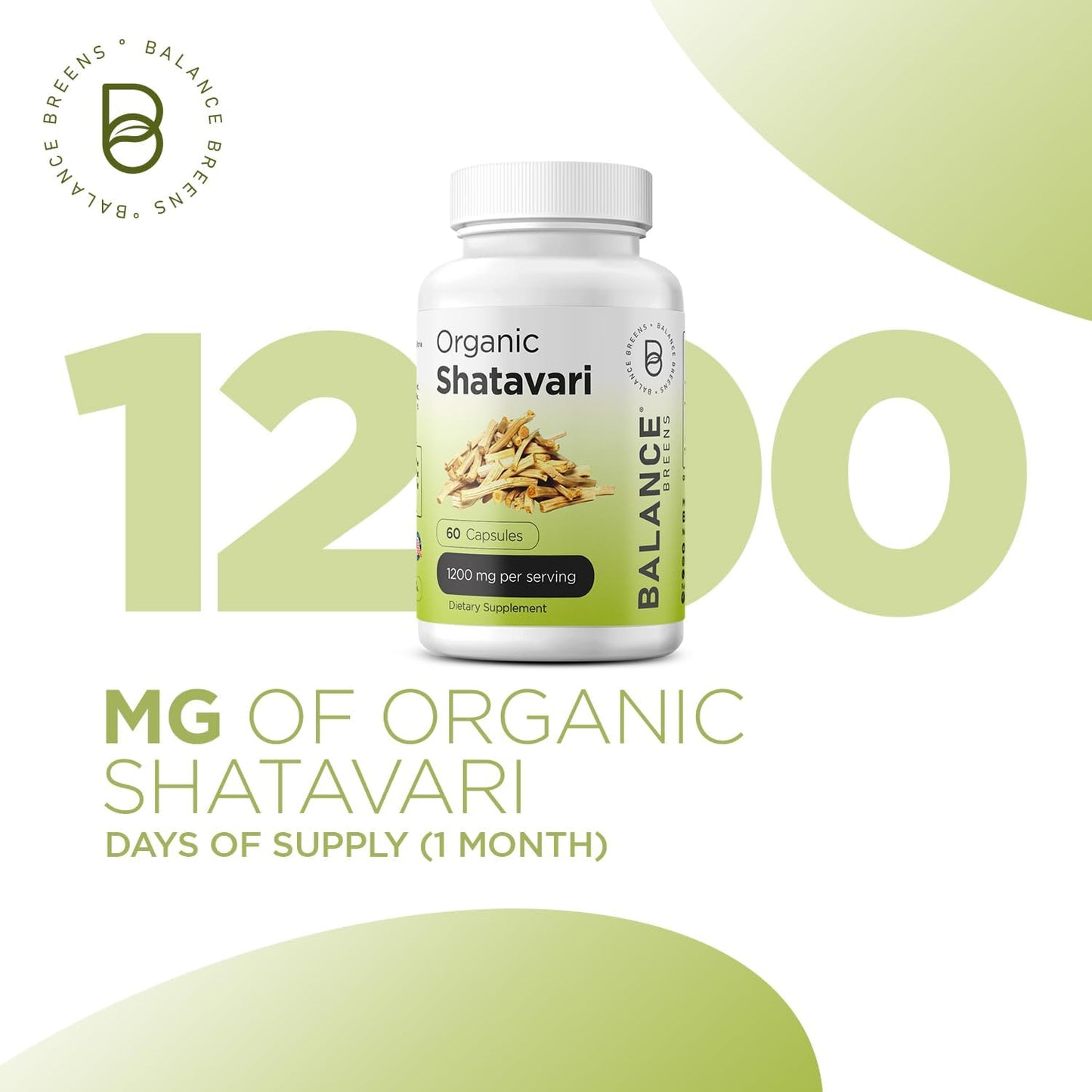 Organic Shatavari Capsules 1200mg - Lactation Support & Hormonal Balance for Women