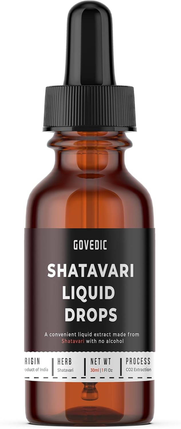 Organic Shatavari Liquid Drops 1 Fl Oz - 500mg Root Tincture Extract Supplement - Women's Health Support - Fast Absorption Formula