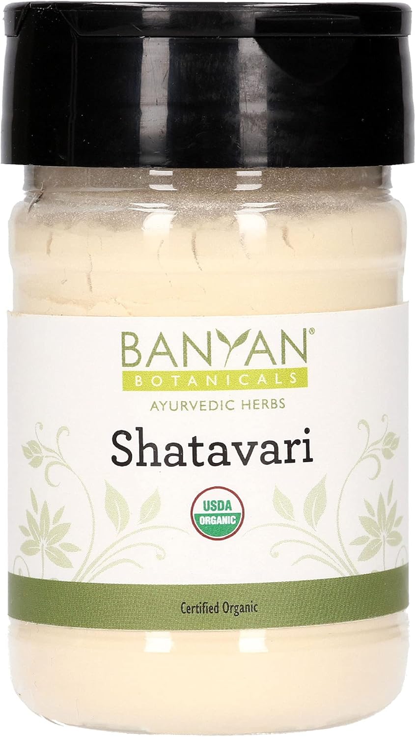Organic Shatavari Powder for Balanced Female Hormones and Energy - Ayurvedic Herb for Vata & Pitta - Non-GMO Vegan Formula in Spice Jar