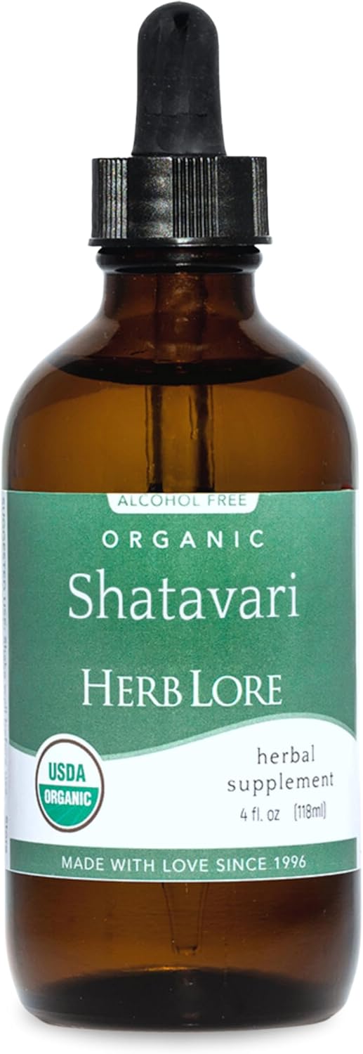 Organic Shatavari Root Extract Tincture for Lactation & Wellness - Alcohol-Free Liquid Drops - 4 fl oz