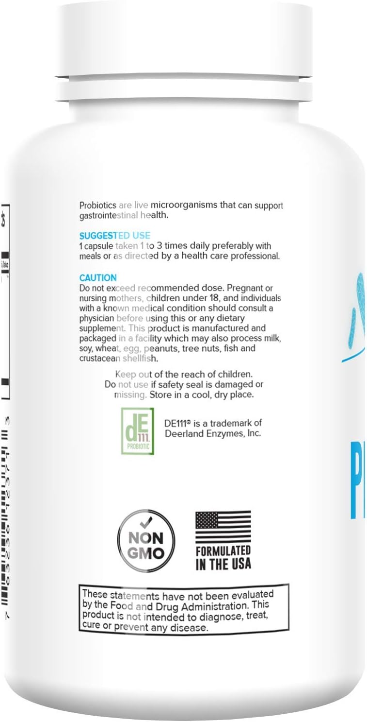 Organic Shelf Stable Probiotic Supplement for Women and Men - 5.75 Billion CFU, 60 Servings, Acidophilus Prebiotic