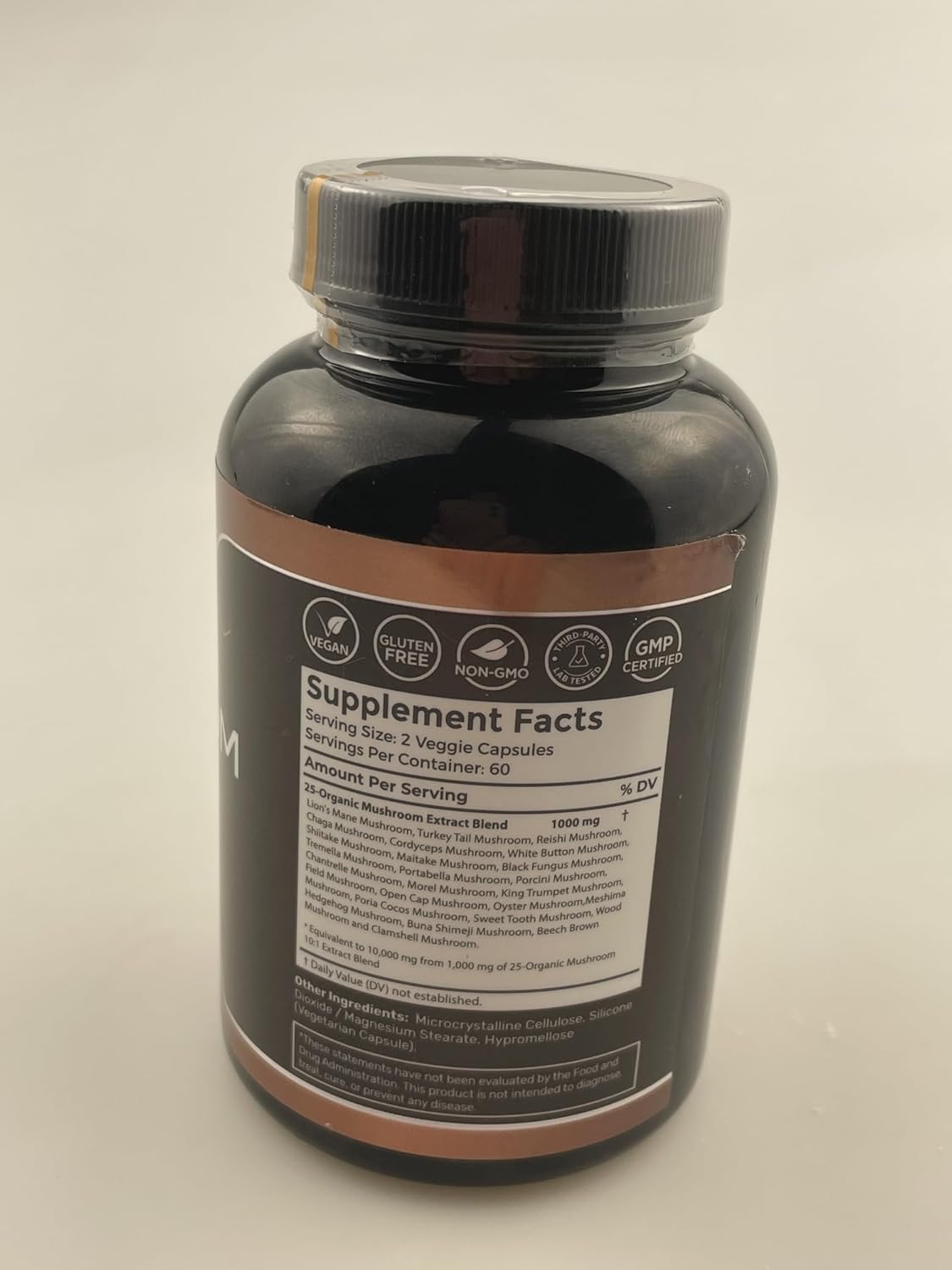 Organic Shilajit and Mushroom Capsules by WELLNESS LABSRX - Natural Wellness Supplement