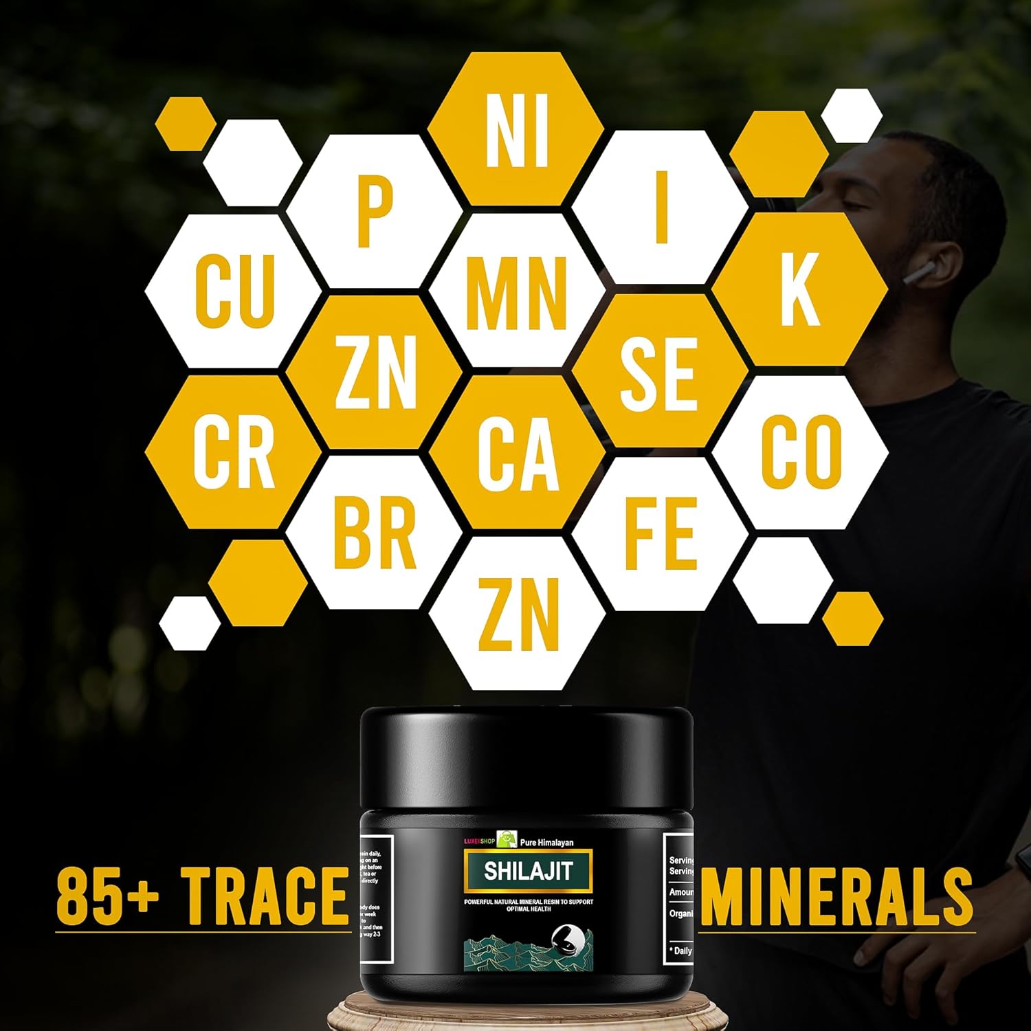 Organic Shilajit Resin 600mg - Pure Himalayan Shilajit with 85+ Trace Minerals
