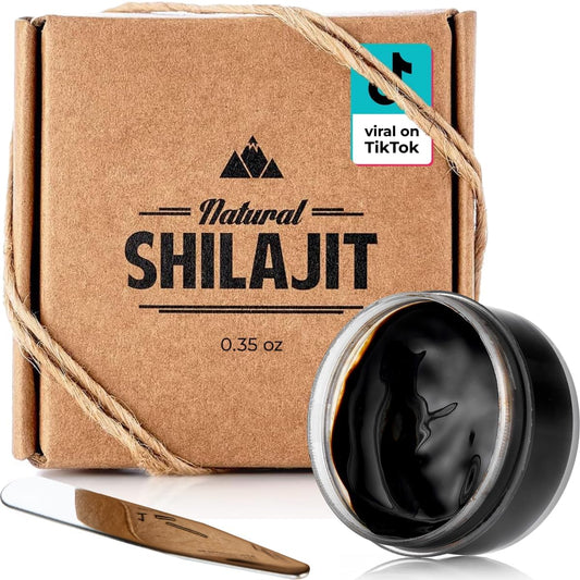 Organic Shilajit Resin with Fulvic Acid and Trace Minerals for Energy, Immune Support, and Vitality - Men and Women's Plant-Based Nutrients