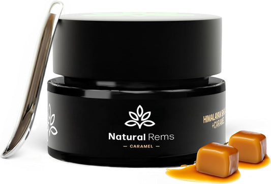 Organic Shilajit Supplement with Caramel Flavor - Pure Himalayan Fulvic Acid for Energy and Focus - Holistic Health Boost