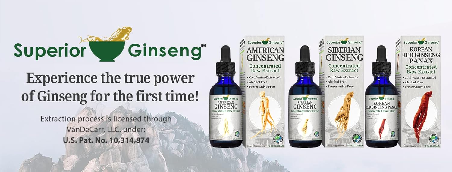 Organic Siberian Ginseng Root Extract - Alcohol-Free 2oz - Adaptogen for Stress & Immune Support - Cold Fulvic Mineral Water Extracted - BoostGo Australia