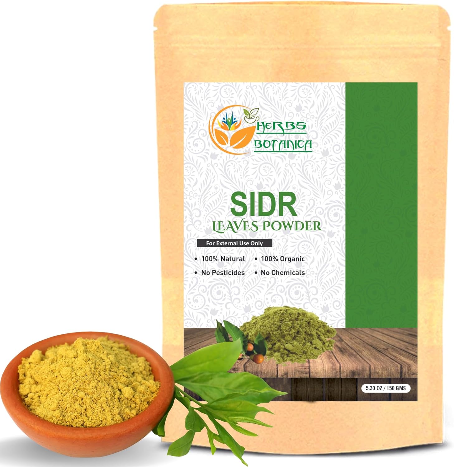 Organic Sidr Leaves Powder for Health Support & Digestion | Handpicked & Finely Ground for Maximum Nutrients 5.3 oz