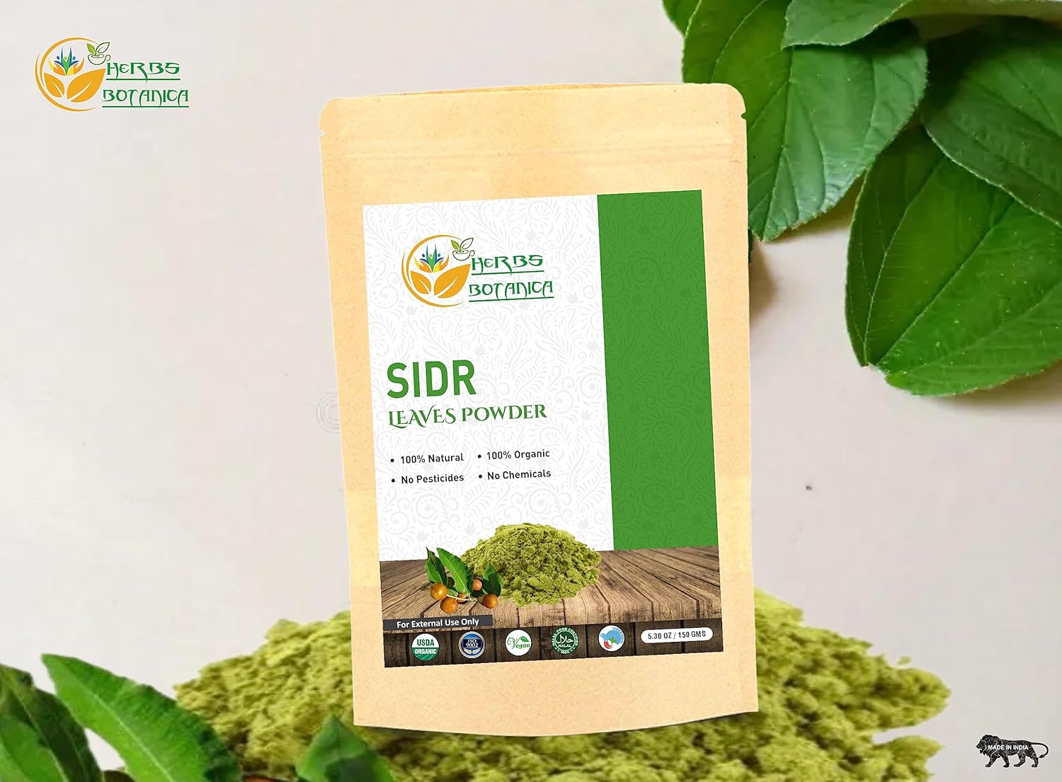 Organic Sidr Leaves Powder for Health Support & Digestion | Handpicked & Finely Ground for Maximum Nutrients 5.3 oz