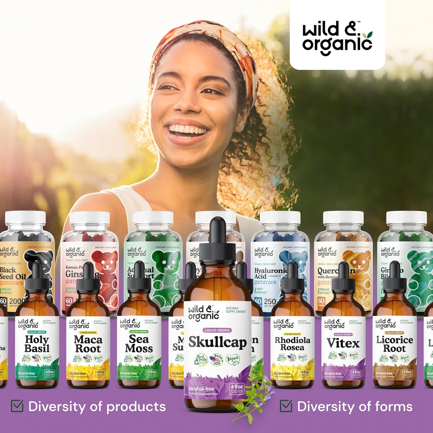 Organic Skullcap Herb Tincture for Mood Support - Relaxing Liquid Extract Drops - Vegan & Sugar-Free - 4 fl oz