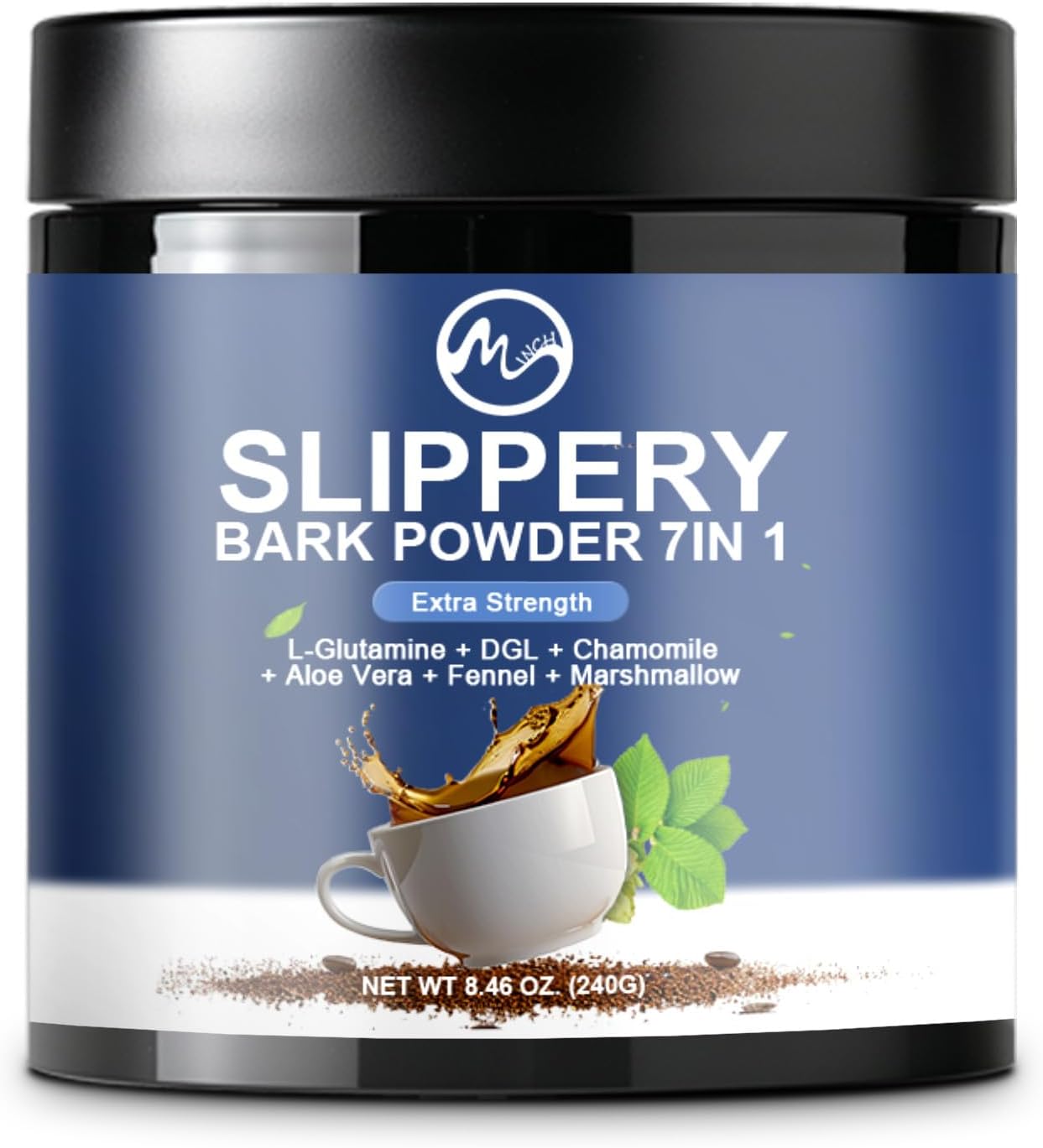 Organic Slippery Elm Bark Powder Blend for Throat & Digestive Support - 40 Servings