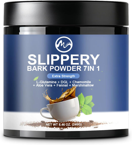 Organic Slippery Elm Bark Powder Blend for Throat & Digestive Support - 40 Servings