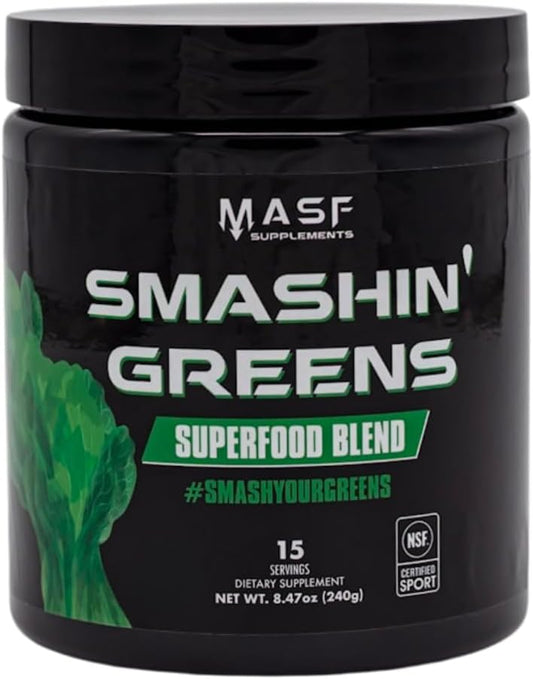Organic Smashin' Greens Superfood Blend - Boost Energy, Immune Support, Digestive Health (Herbal Supplement)