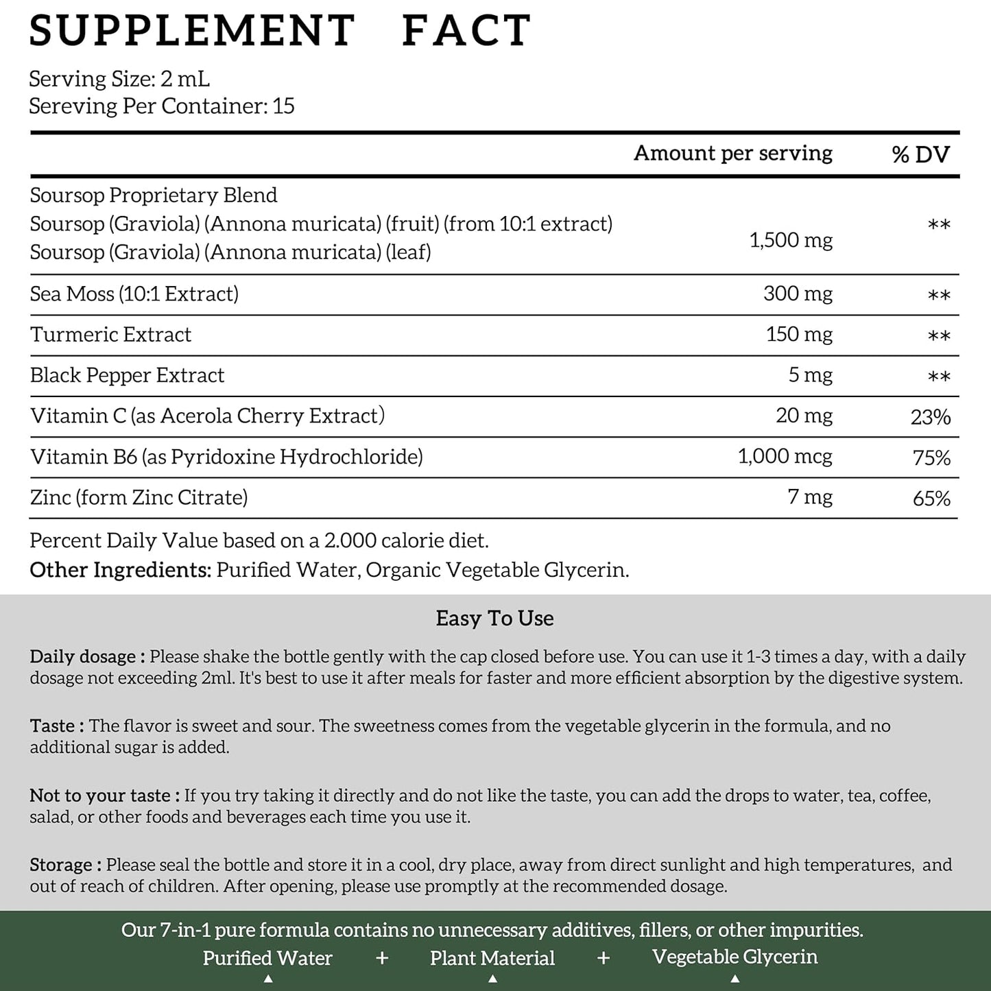 Organic Soursop Bitters Liquid Drops 4 Pack - Herbal Graviola Tincture for Immune Support & Cell Regeneration - Vegan Soursop Oil Supplements 1 Fl Oz