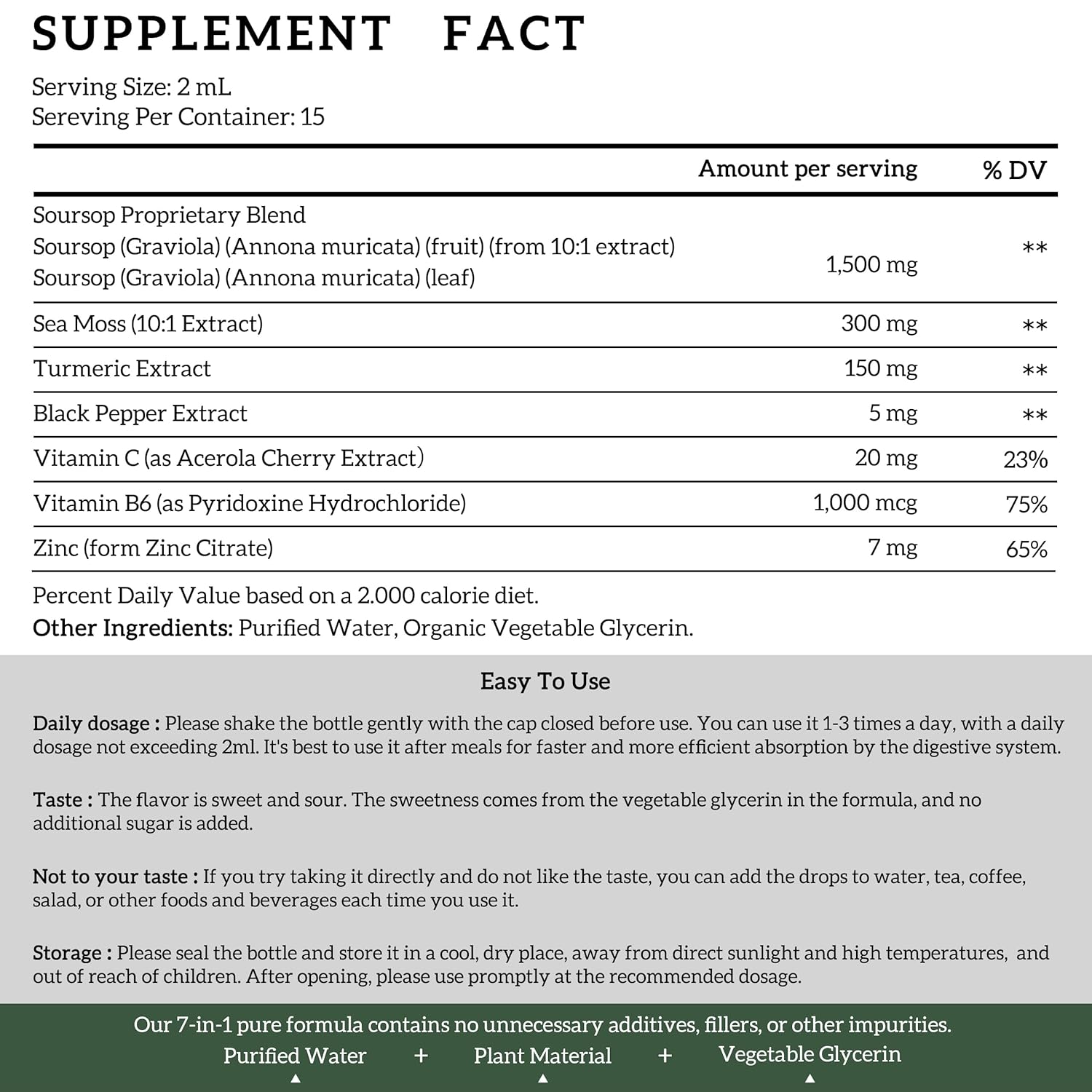 Organic Soursop Bitters Liquid Drops 4 Pack - Herbal Graviola Tincture for Immune Support & Cell Regeneration - Vegan Soursop Oil Supplements 1 Fl Oz