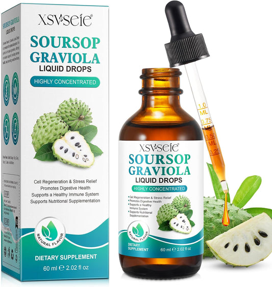 Organic Soursop Bitters Liquid Drops with Graviola Extract - Natural Multivitamin for Men & Women