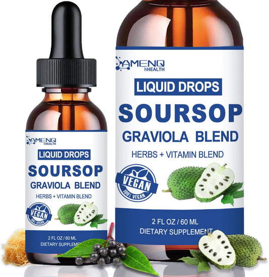 Organic Soursop Bitters Liquid with Sea Moss, Elderberry, Multivitamin & Zinc - 16-in-1 Soursop Oil for Skin, Cell Support, Antioxidant, Immune Booster - Pineapple Flavor - 2 Fl/Oz