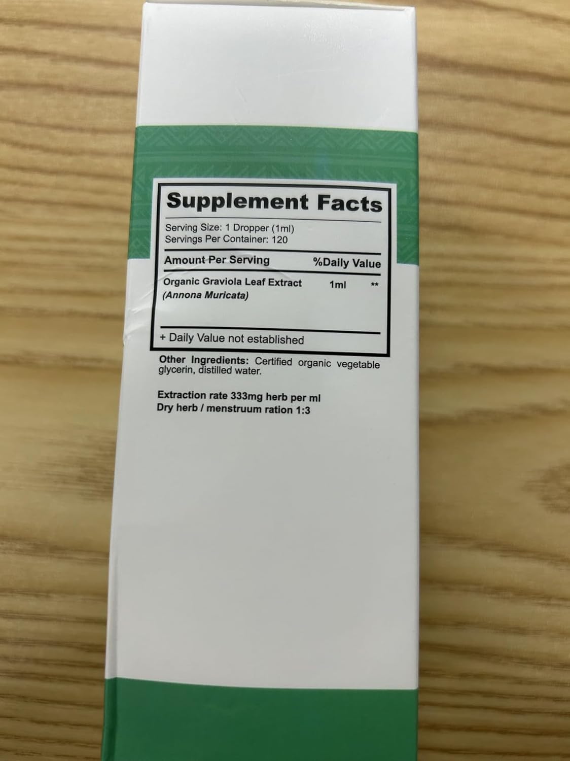 Organic Soursop Graviola Leaf Extract Liquid Drops - 4 fl oz (120ml) - 98% Absorption, Big Capacity