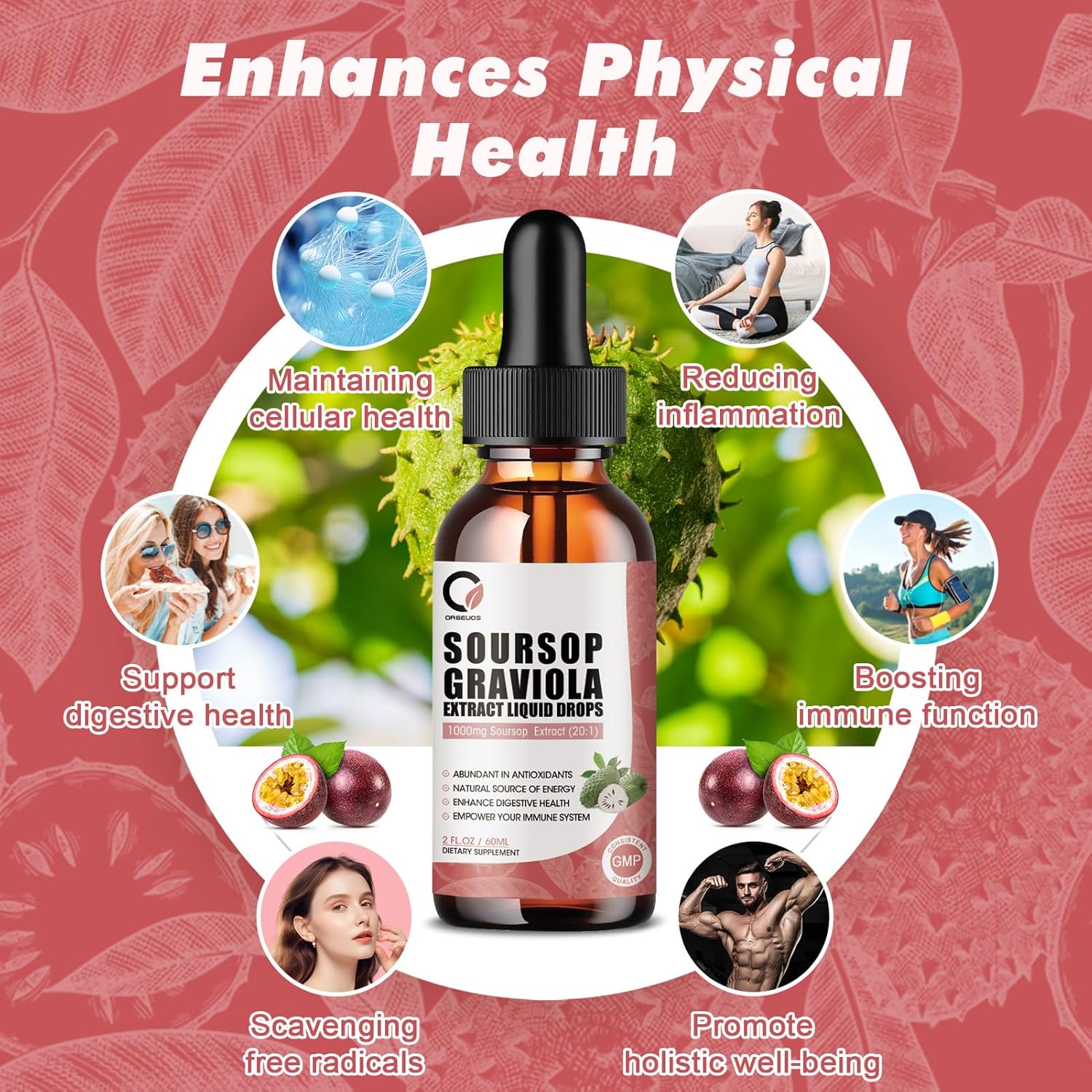 Organic Soursop Gummies and Liquid Drops Bundle - Natural and Delicious Soursop Supplements