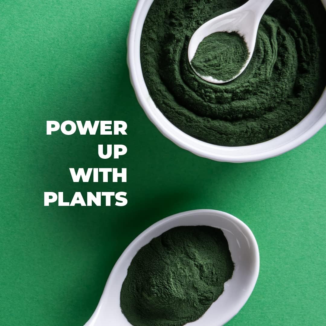 Organic Spirulina and Chlorella Capsules for Immune Support, Antioxidants, and Energy - 60 Vegan Non-GMO Super Greens Capsules