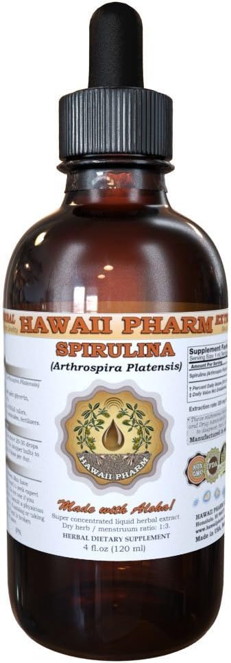 Organic Spirulina Liquid Extract Tincture, Herbal Supplement, Made in USA - 2 fl.oz