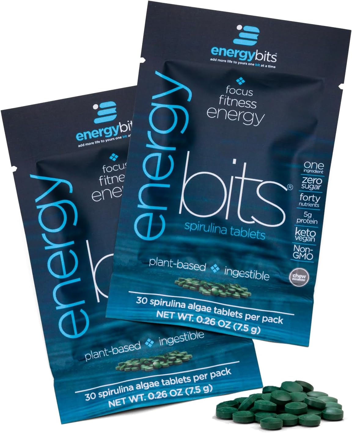 Organic Spirulina Tablets for Focus, Fitness, and Energy - Plant-Based Algae Superfood with Plant Protein, Vitamin B12, and Omega 3 - Gluten-Free Keto & Vegan Supplement - 60 Tablets - BoostGo Australia
