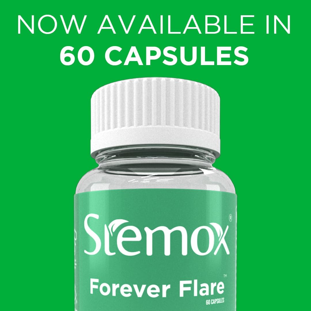 Organic Stemox Forever Flare 775MG Vitamin C Multivitamin Capsules for Men and Women - Non-GMO, 60 Count