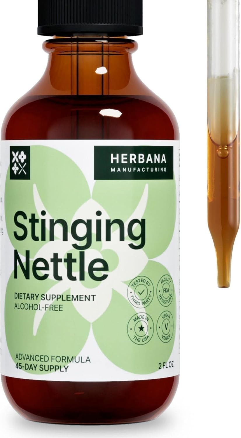 Organic Stinging Nettle Leaf and Root Liquid Extract - Natural Urinary & Kidney Support - High Potency Herbal Supplement - 45-Day Supply