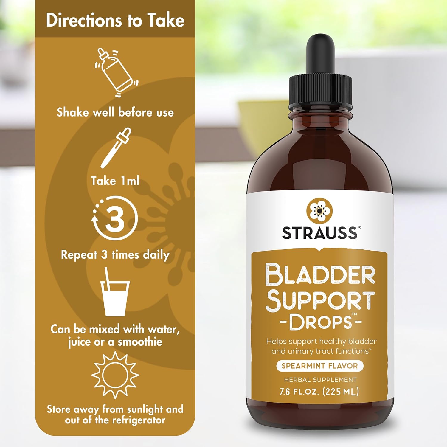 Organic Strauss Naturals Heartdrops for Urinary Health, Gluten-Free, Soy-Free, Non-GMO - 7.6 fl oz