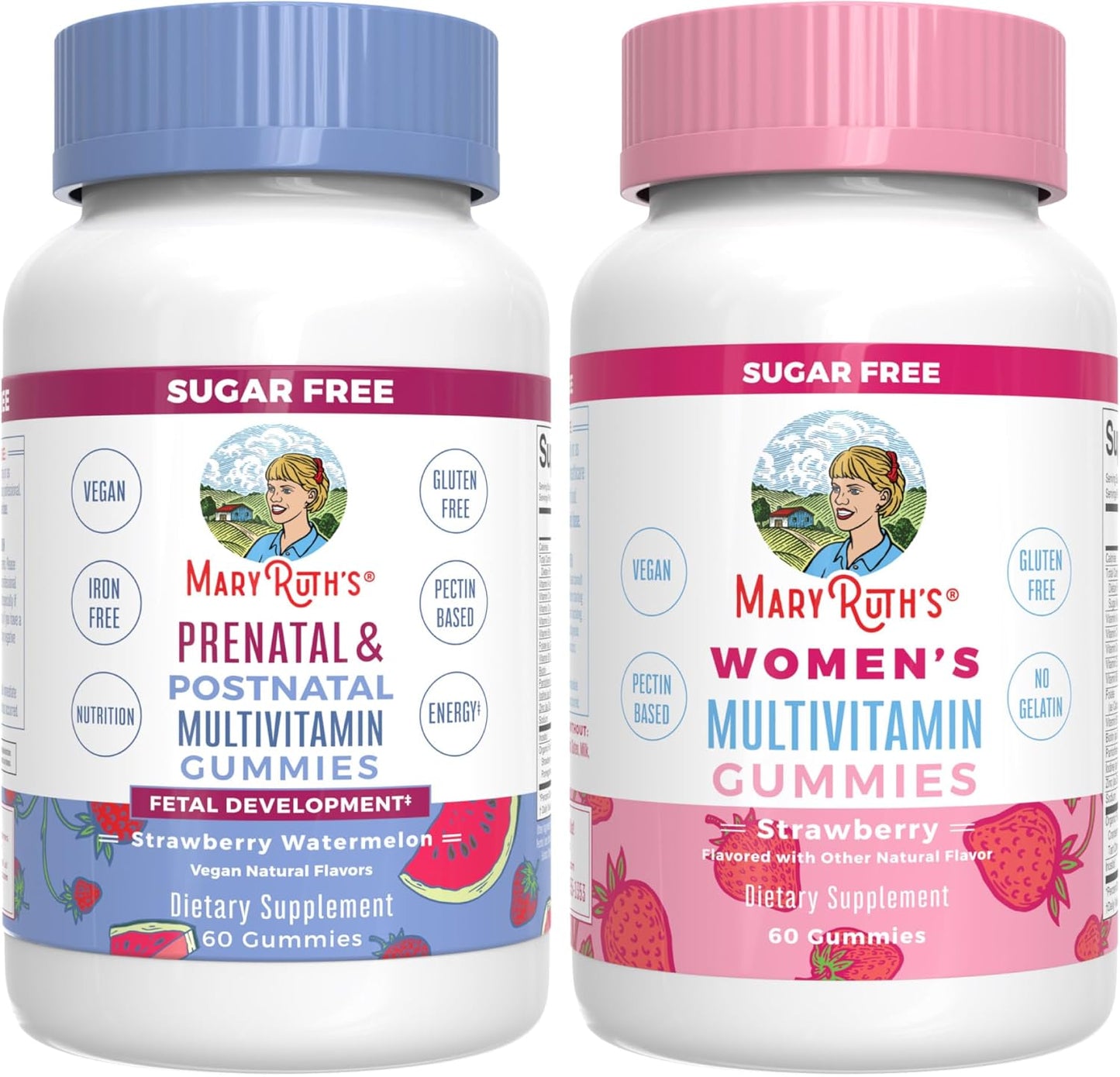 Organic Strawberry Prenatal Postnatal Multivitamin Gummies for Women - USDA Certified, Vegan, Gelatin-Free - Supports Breastfeeding, Beauty, & Immunity
