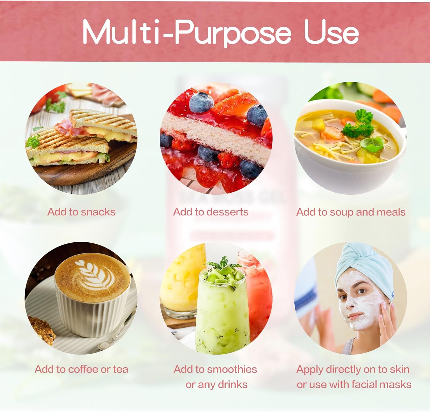 Organic Strawberry Sea Moss Gel - 28oz, 92 Vitamins & Minerals Supplement