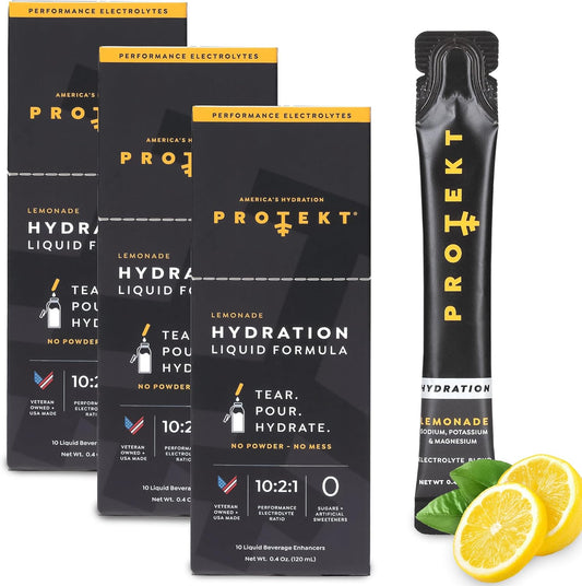 Organic Sugar-Free Electrolyte Drink Packets for Fast Hydration & Recovery | Lemonade Flavor, 30 Packets