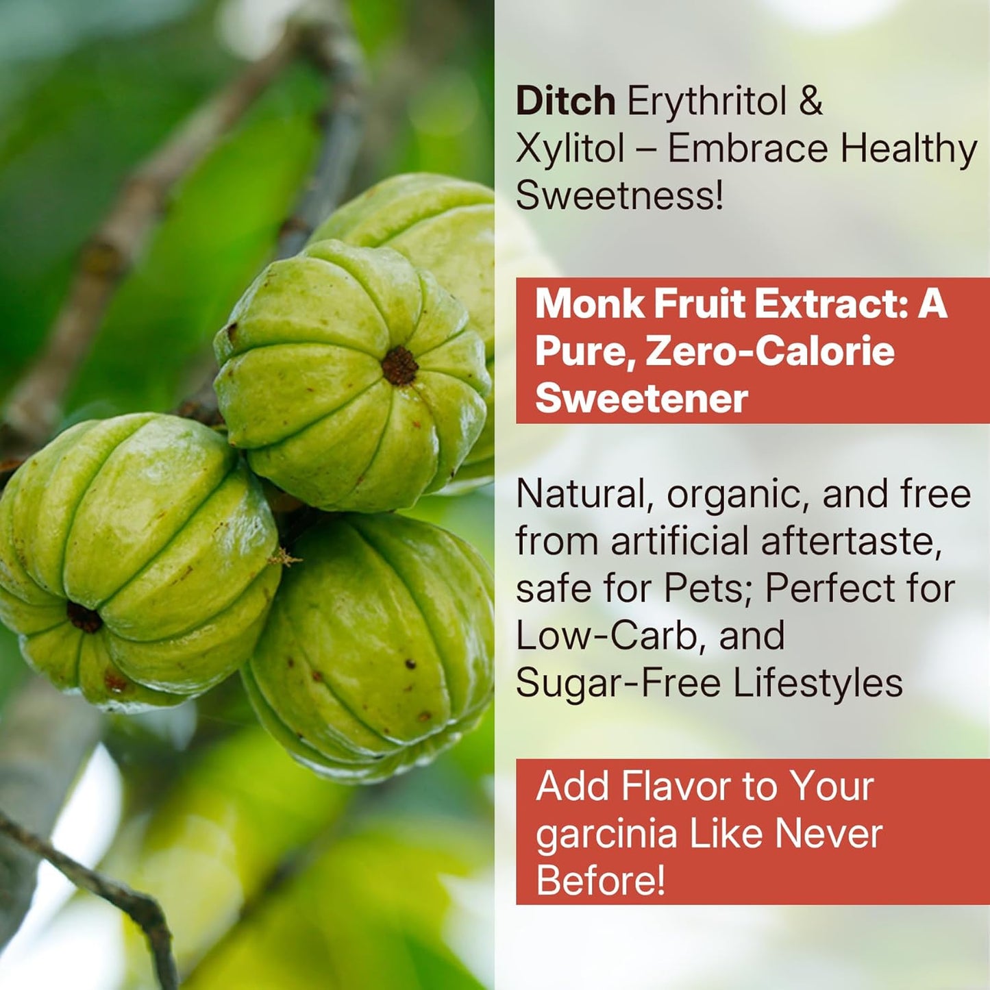 Organic Sugar-Free Garcinia Cambogia Gummies with 95% HCA and Metabolism-Boosting Ingredients - Vegan Strawberry Flavor - 60 Count