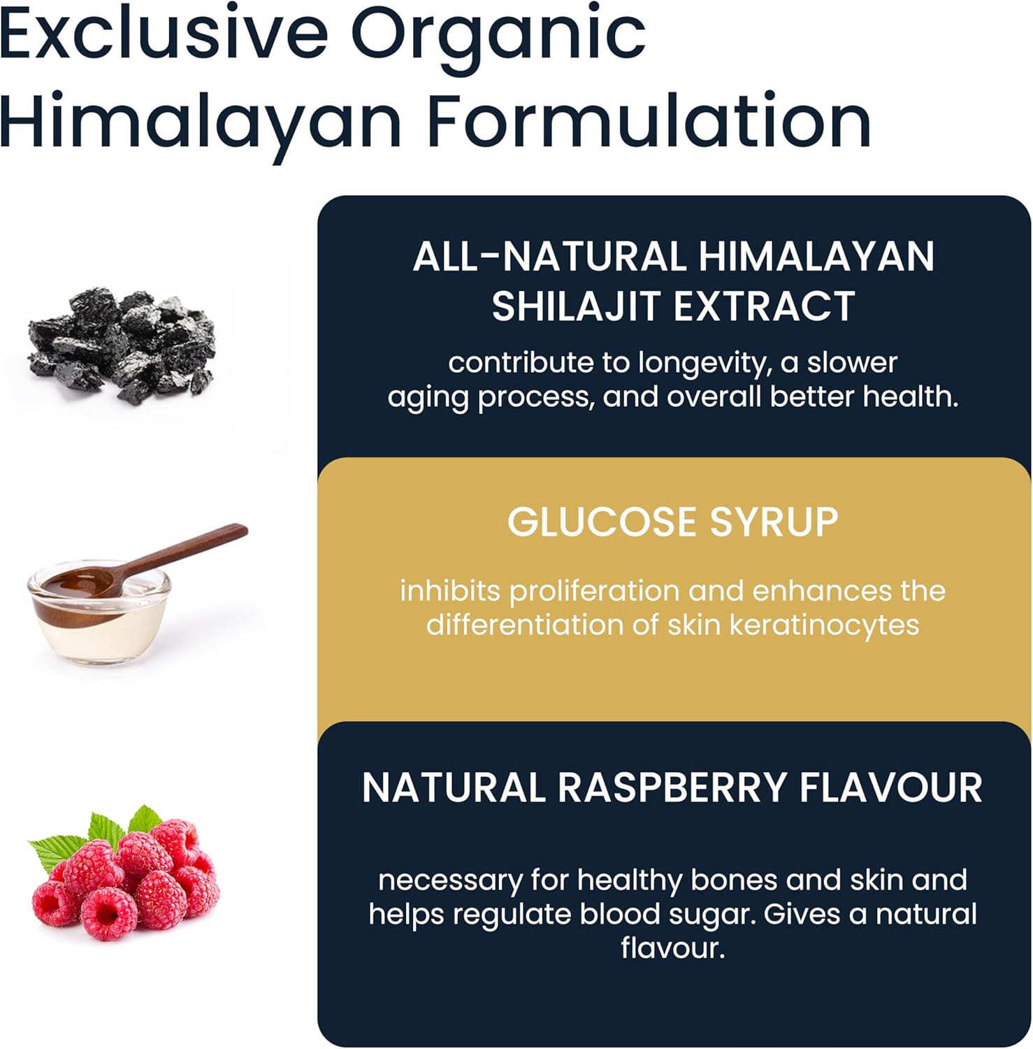 Organic Sugar-Free Shilajit Gold Gummies with Gokshura & Ashwagandha - 85+ Trace Minerals, Fulvic Acid - Non-GMO Supplement for Men & Women - 60 Gummies