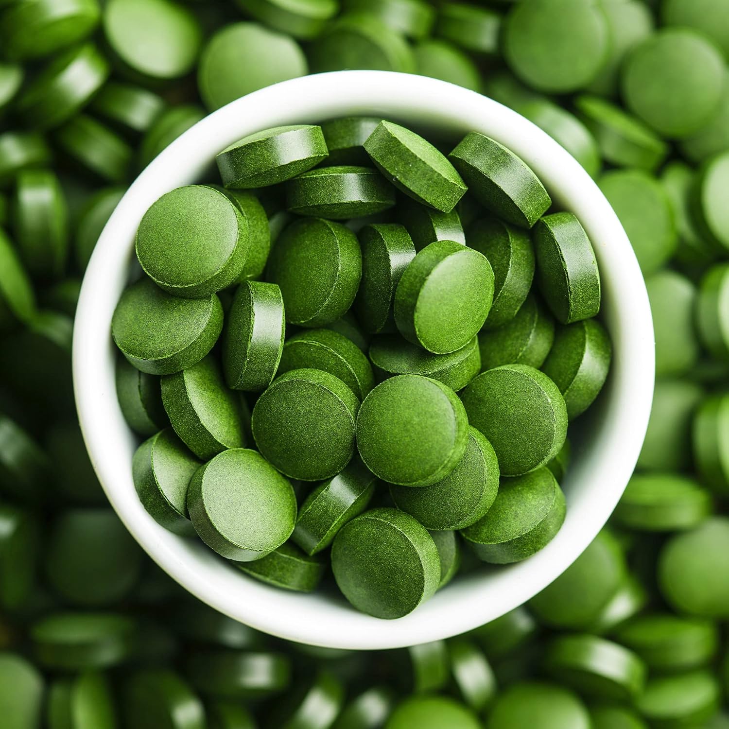 Organic Sun Grown Chlorella Tablets with Broken Cell Wall - Vital Plan Pure Chlorella Supplement by Dr. Bill Rawls for Chlorophyll Boost - 1000 Tabs