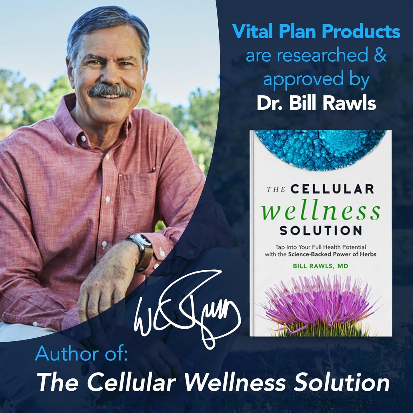 Organic Sun Grown Chlorella Tablets with Broken Cell Wall - Vital Plan Pure Chlorella Supplement by Dr. Bill Rawls for Chlorophyll Boost - 1000 Tabs