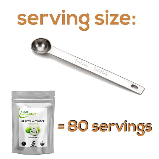 Organic Sunrise Graviola (Soursop) Powder - Pure Annona Muricata Guanabana Fruit Powder (3.52 oz)
