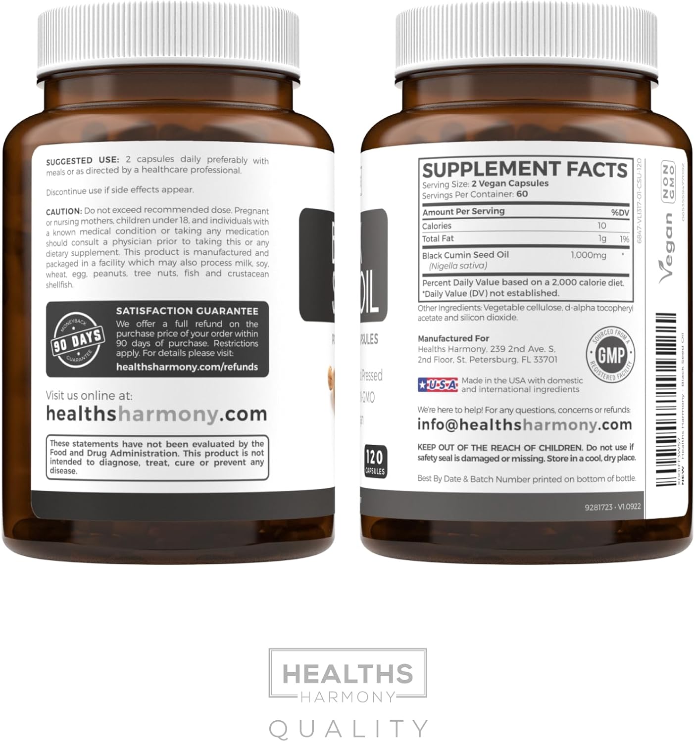 Organic Super Greens Powder & Black Seed Oil Bundle - Complete Superfood & Cold-Pressed Nigeilla Sativa (2-Month Supply)