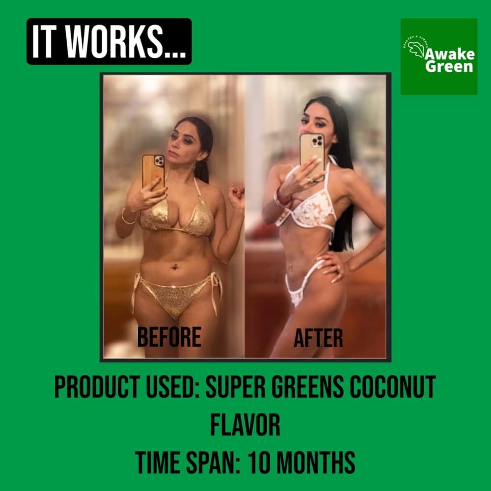Organic Super Greens Powder for Digestive & Bloating Relief - USDA Certified Vegan Supplement - Spirulina, Wheat Grass, Barley - Probiotics & Enzymes for Gut Health - 20+ Whole Foods