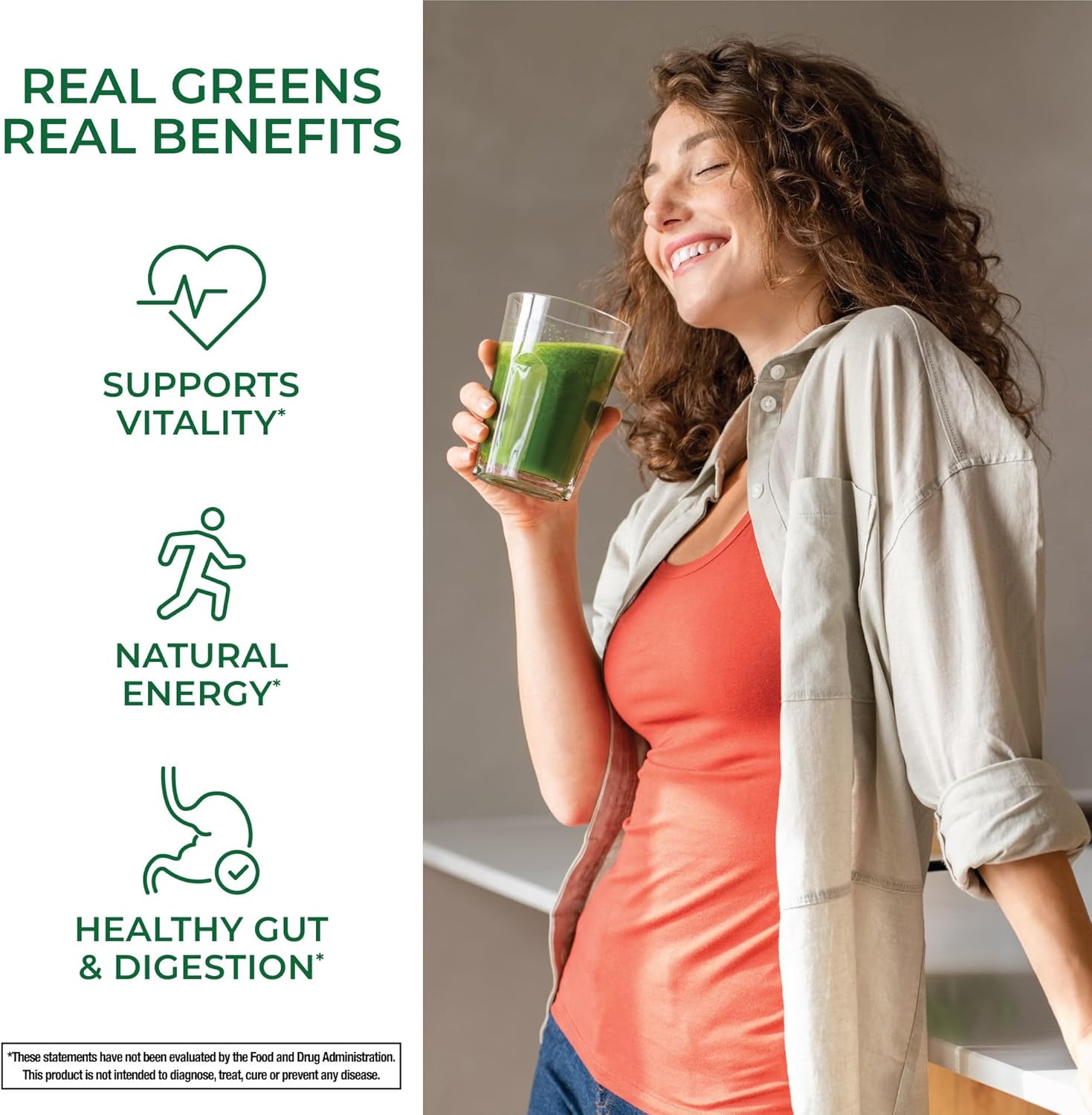 Organic Super Greens Powder with Probiotics - 50 Super Foods for Gut Health & Energy - Unflavored & Berry - 40 Servings