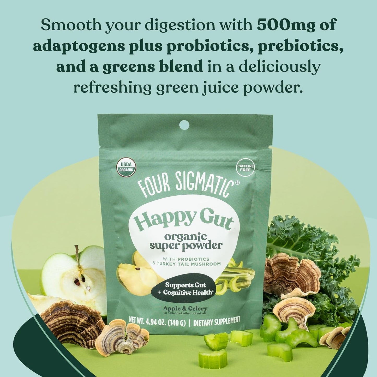 Organic Super Greens Powder with Probiotics & Prebiotics - 4.94 oz.