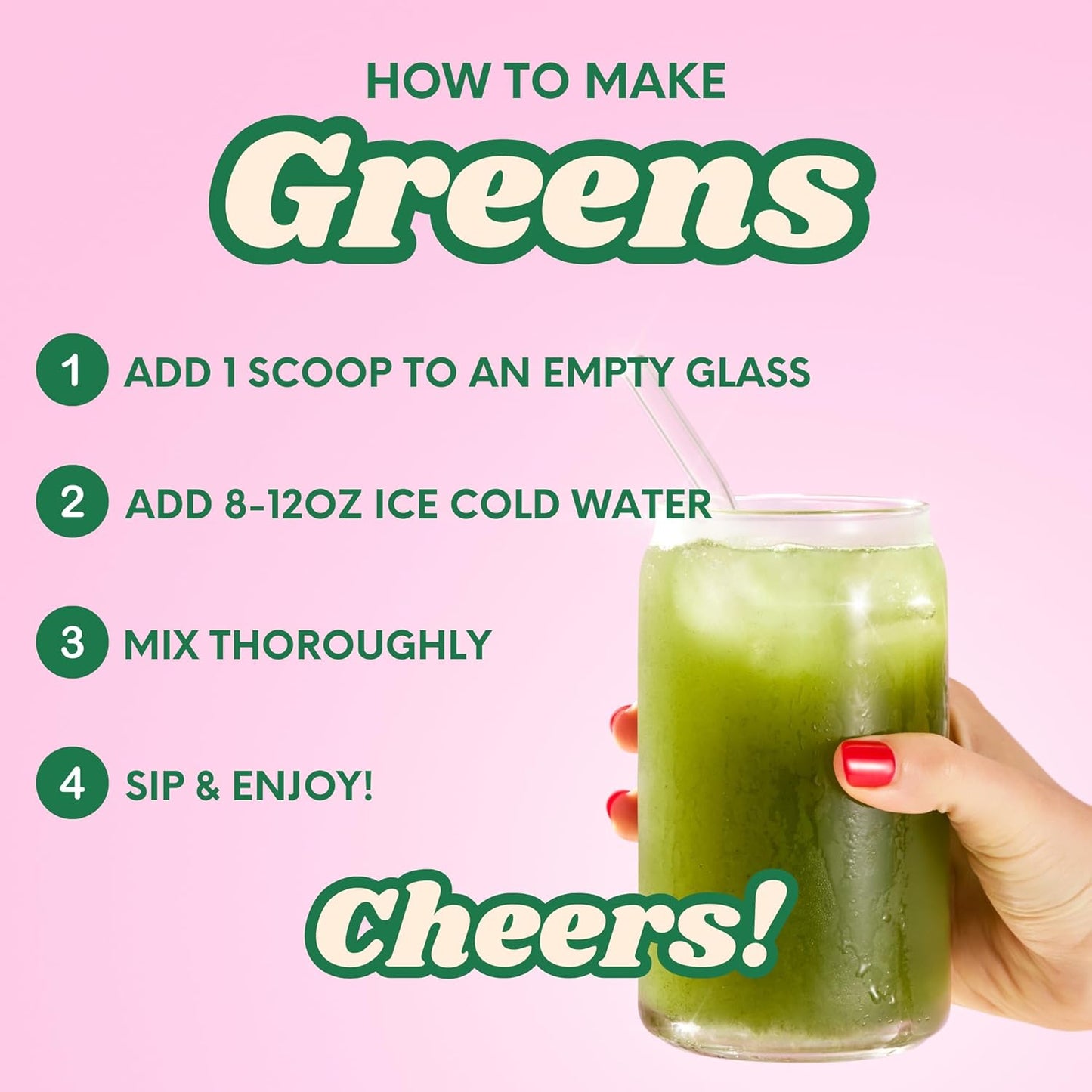 Organic Super Greens Powder with Spirulina & Chlorella for Digestion, Gut Health & Energy - Tropical Splash + Miami Vice, 30 Servings