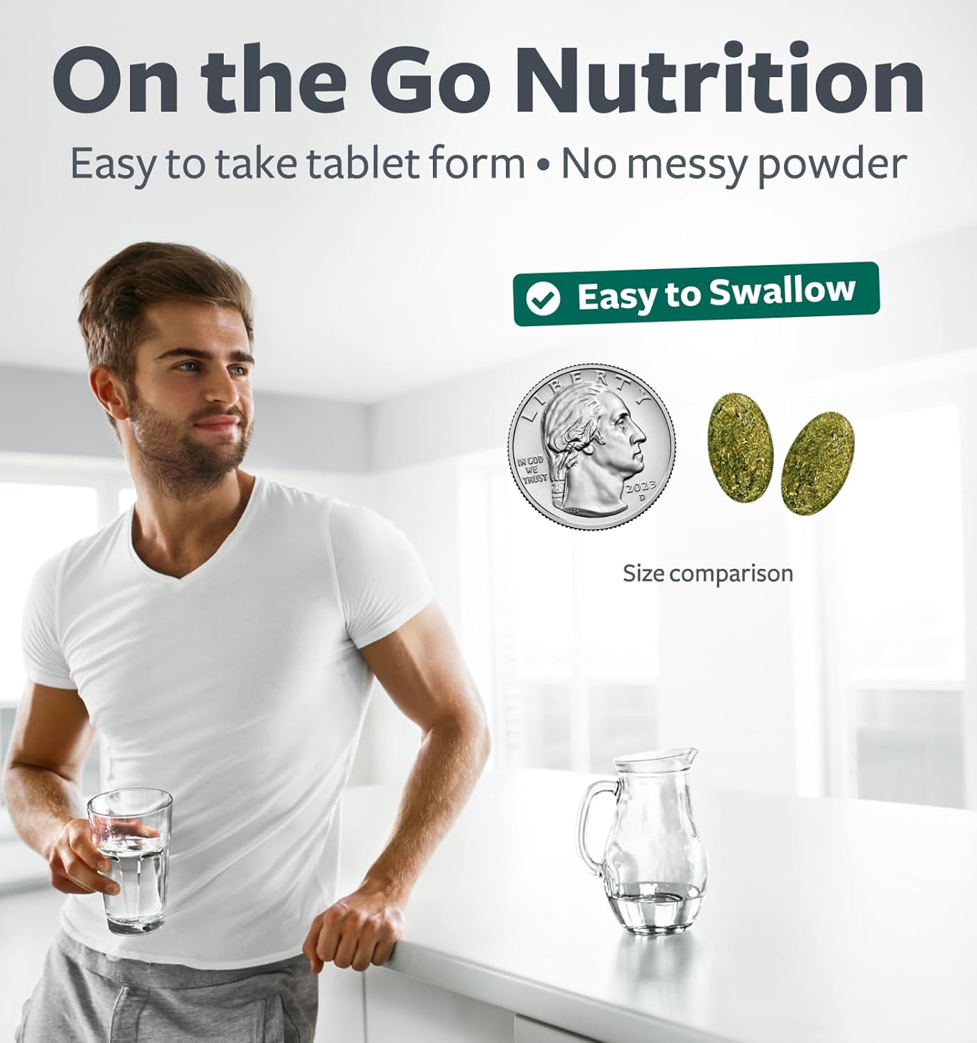 Organic Super Greens & Vitamin C Bundle - 3-Month Supply of Complete Superfood Capsules for Immune Support