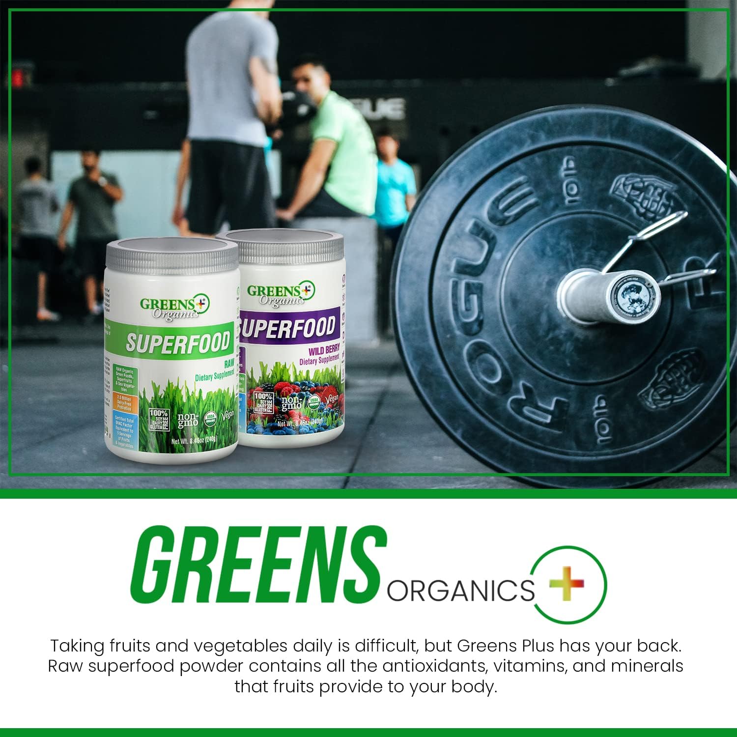 Organic Superfood Powder Bundle with Probiotics - Raw & Wild Berry, Gluten Free, USDA Certified - Pack of 2