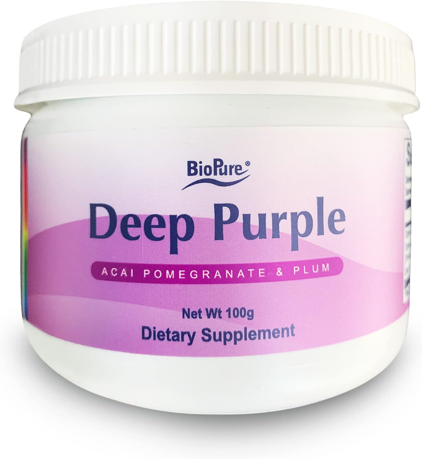 Organic Superfruit Dietary Supplement for Gut Health, Immune Support, and Wellness - BioPure Deep Purple - 100g