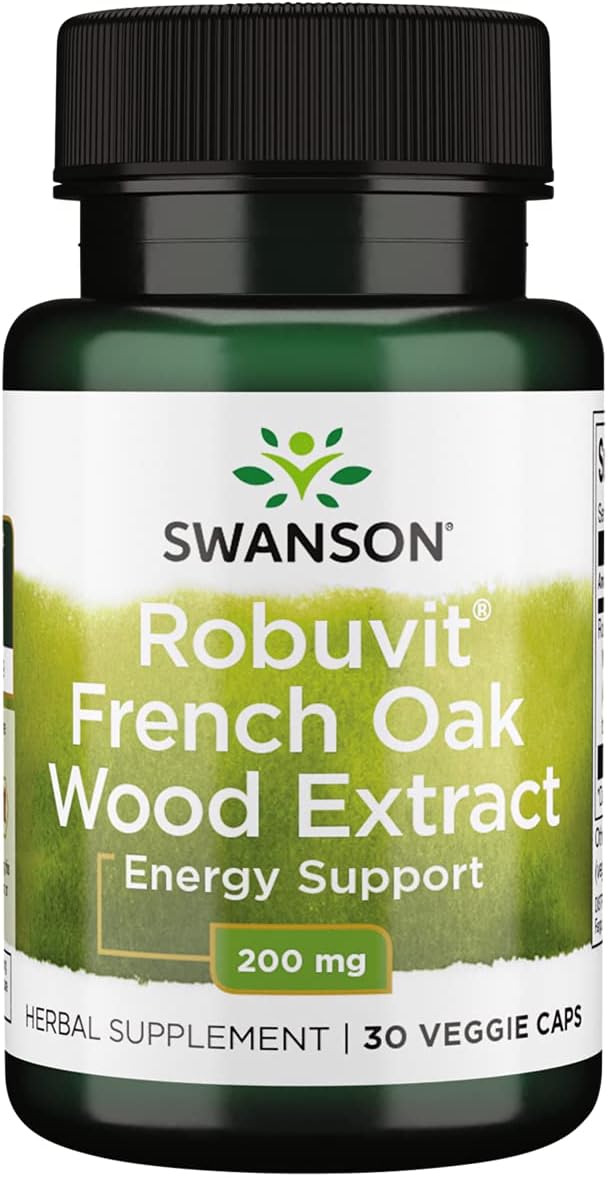 Organic Swanson Robuvit French Oak Wood Extract Capsules - 200mg, 30 Count