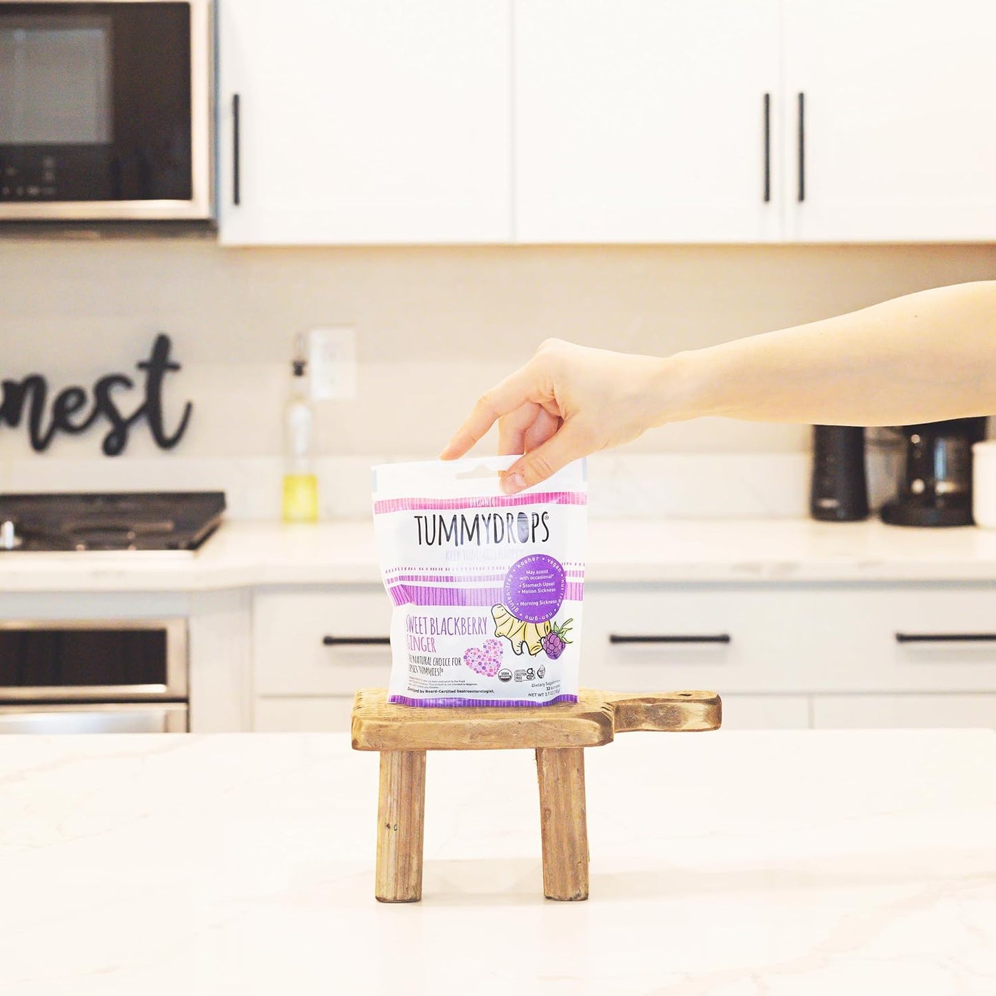 Organic Sweet Blackberry Ginger Tummy Drops - USDA Certified