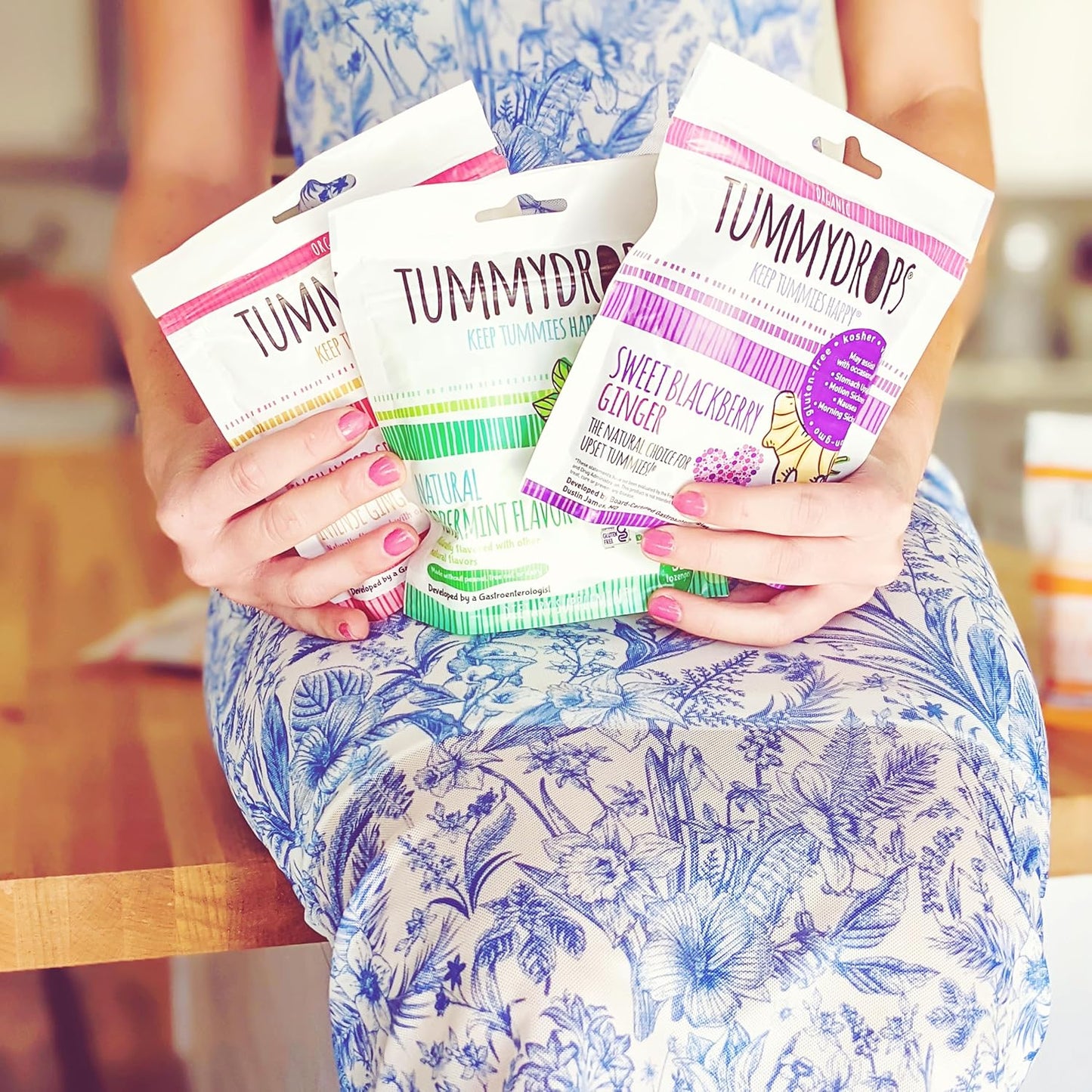 Organic Sweet Blackberry Ginger Tummy Drops - USDA Certified