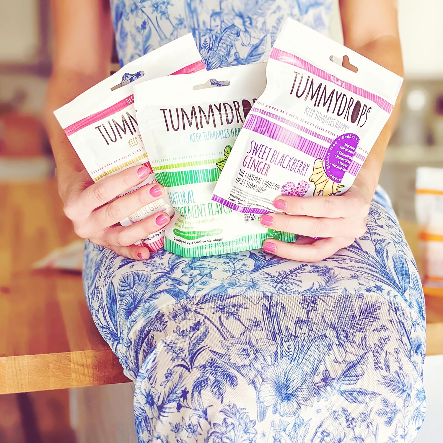 Organic Sweet Blackberry Ginger Tummy Drops - USDA Certified